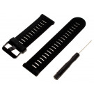 Alternatives Ersatz Uhren Armband (Watch band) für Garmin Fenix 3 u.a. Smartwatch, Fitnesstracker aus Silikon in der Farbe schwarz