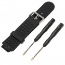 Alternatives Ersatz Uhren Armband (Watch band) für Garmin Forerunner 25 u.a. Smartwatch, Fitnesstracker aus Silikon in der Farbe schwarz