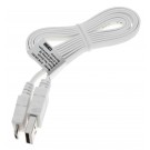 USB 2.0 Datenkabel Ladekabel Micro USB, Flachbandkabel 0,95m weiss, ersetzt Nokia CA-101, Samsung PCBU10