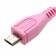 0,95m Micro USB Datenkabel für Smartphone Handy Tablet, pink