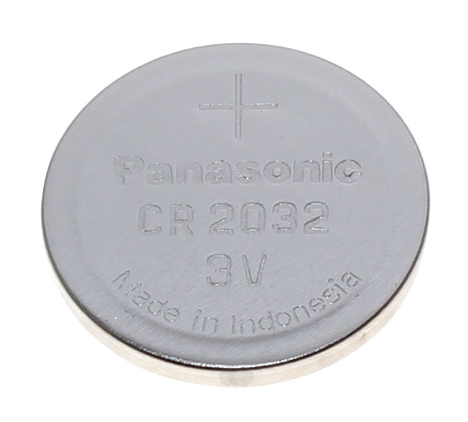 Panasonic CR2032 Lithium Knopfzelle, Batterie für Golf 5 Autoschlüssel-Funksender mit 3 Volt und 220mAh Kapazität
