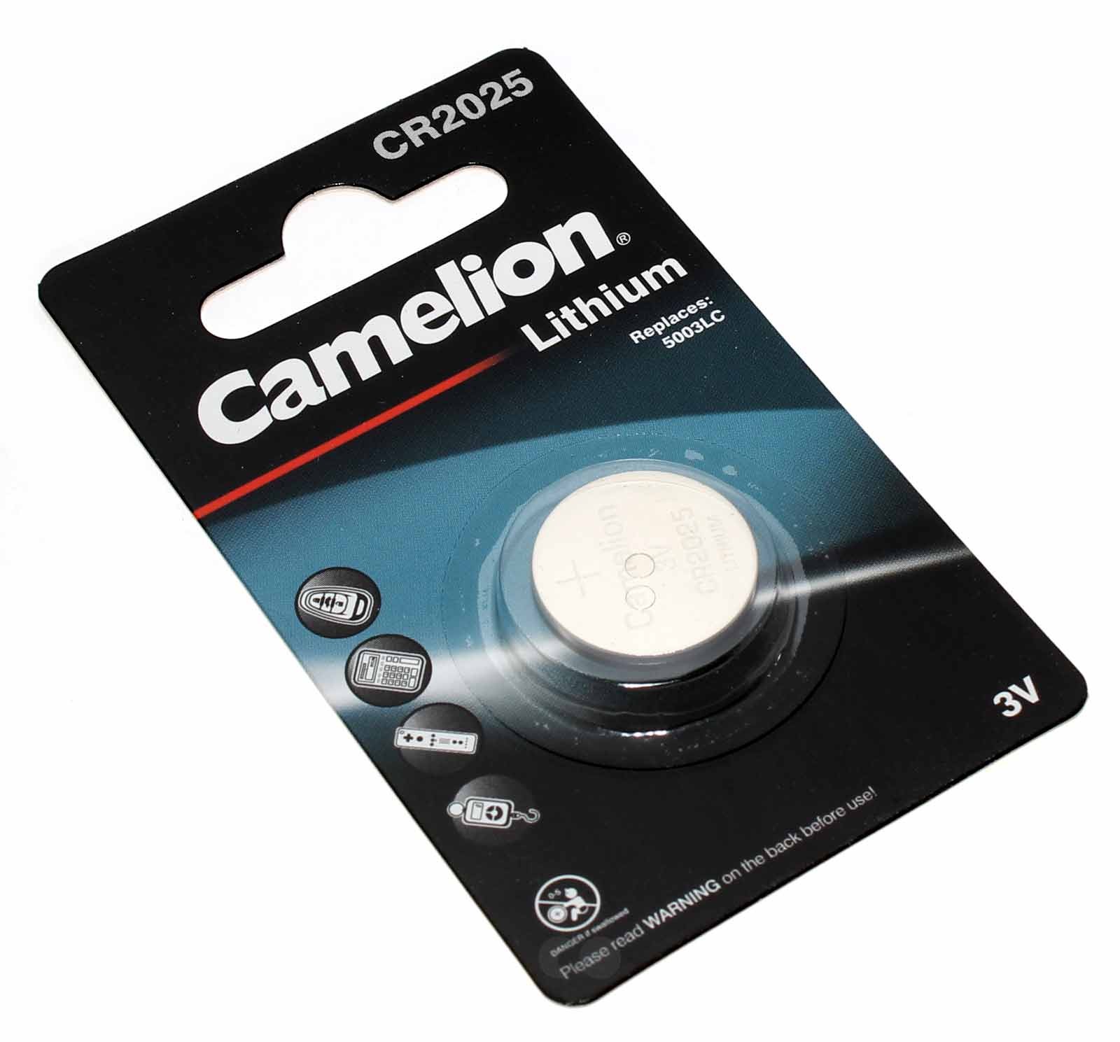 1er Pack Camelion CR2025 Lithium Knopfzelle Batterie 3V, 150mAh, CR2025-BP1, DL2015, 5003LC, E-2025