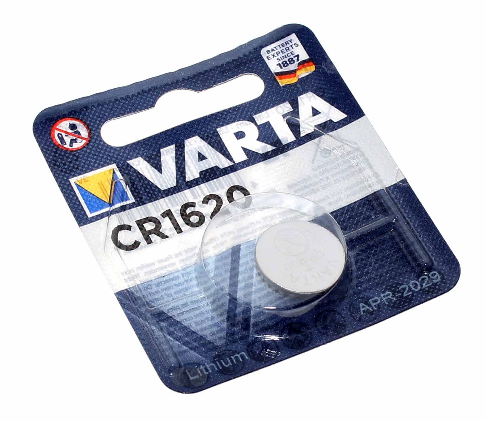 Varta CR1620 Knopfzellen 3V Batterie / Type 6620 / 70mAh / 16x2,0mm