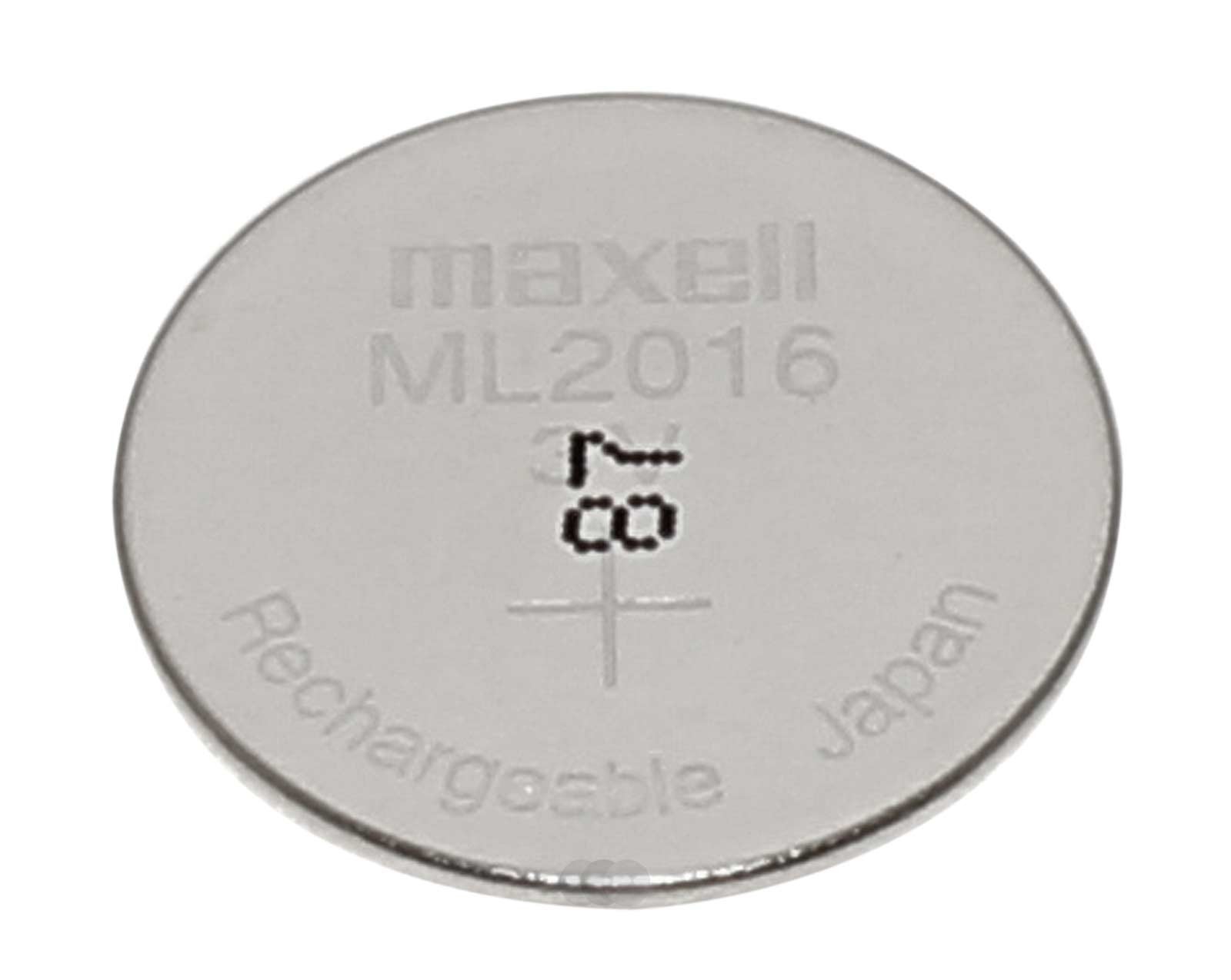 Maxell ML2016 (CR2016) Knopfzellenakku, wiederaufladbare Knopfzellenbatterie mit 3V und 25mAh Kapazität