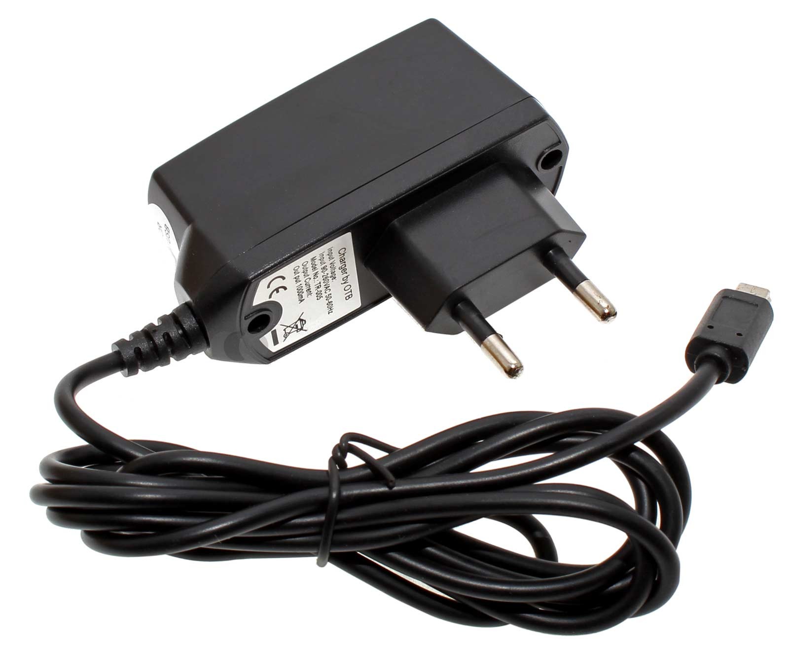 Netzteil, Steckerladegerät, Netzgerät , Netzkabel, Ladegerät für die Steckdose,mit Stecker mit Mini USB Anschluss und 1 Ampere Ausgangsleistung bei 5 Volt