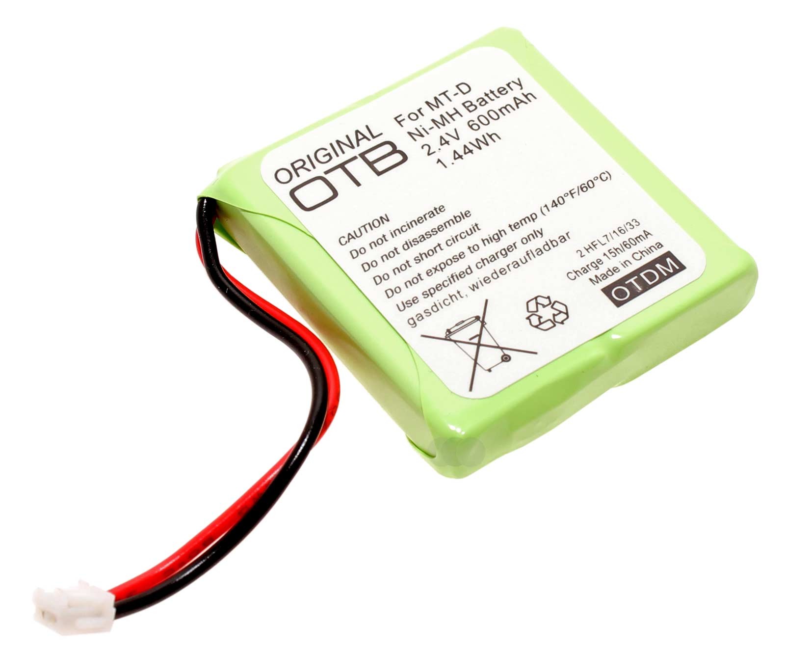 NiMH Akku passend für AVM FRITZ!Fon MT-D, ersetzt u.a. folgende Original-Akkus: 5M702BMX, GP0827, GP0845