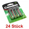 96 St. d.h. 24x 4er Pack Camelion Super Heavy Duty AA Mignon Batterie | 1,5V 1220mAh | R6P-BP4G R6P UM3