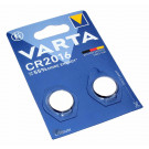 2er Pack Varta Professional Electronics CR 2016 Lithium Knopfzelle Batterie mit 3 Volt und 90mAh