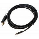 3 Meter langes Monitorkabel, TV-Anschlusskabel, HDMI-A-Stecker auf USB-C-Stecker in Farbe schwarz, 4K fähig, Hersteller Artikelnummer M132734