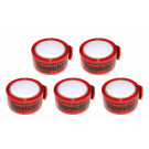 5x Paket Klebeband Paketklebeband Paketband Packband, Vorsicht Glas! Nicht werfen, 48mm x 66m