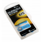 6x Duracell 675 PR44 Hörgerätebatterie Hearing Aid EasyTab Zink/Luft, 1,45V, 630mAh