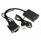 Adapter VGA auf HDMI-A Buchse, 1080p, 15cm