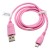 0,95m Micro USB Datenkabel für Smartphone Handy Tablet | Pink